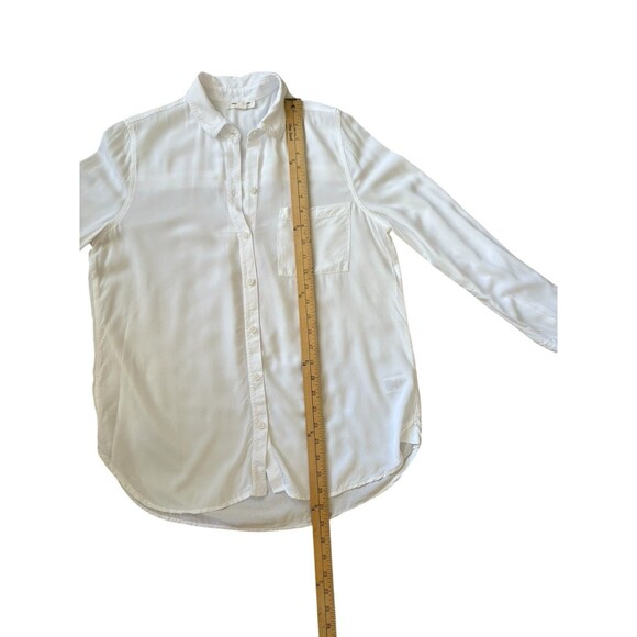 Beach Lunch Lounge Button Down Shirt Women's Size Med White Soft 100% Viscose - Picture 9 of 14